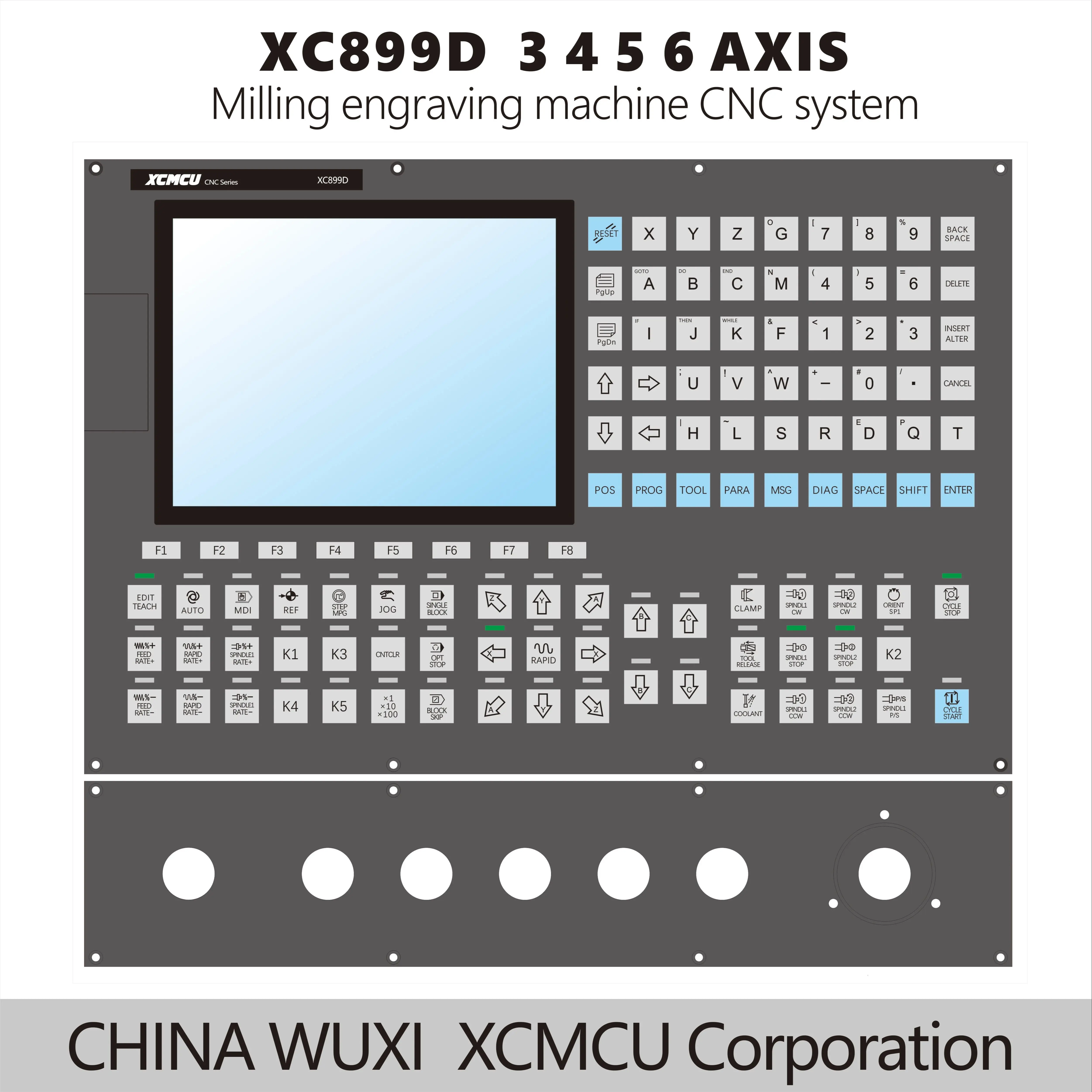 Фото XCMCU XC899D 3/4/5/6 оси USB система управления ЧПУ FANUC G-код Поддержка автономного фрезерования Расточные резьбы Сверление Подача №1