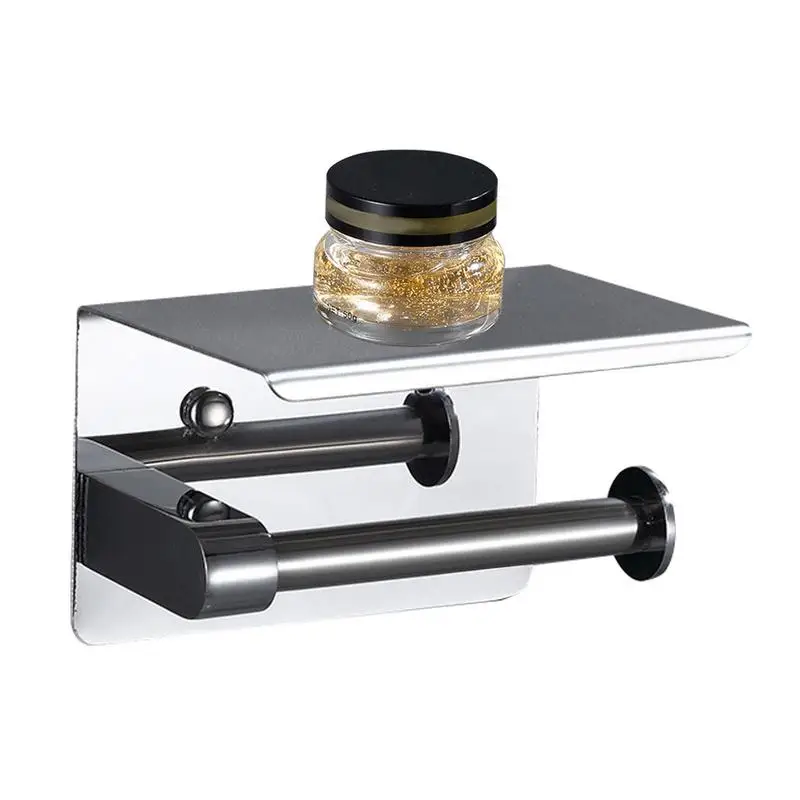 

Держатель для туалетной бумаги с полкой для телефона из нержавеющей стали
