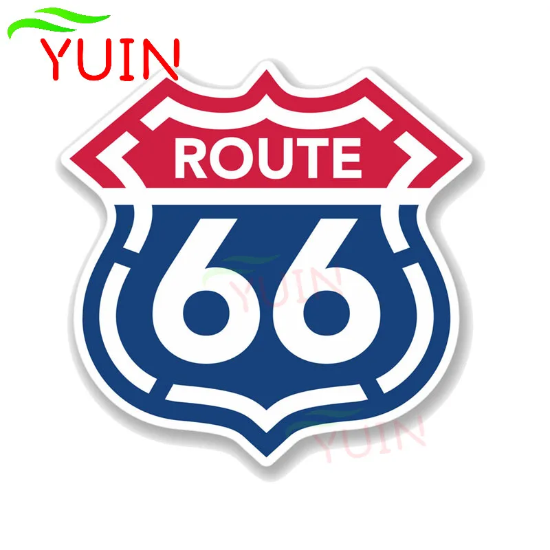 

Car Sticker Flag America Travel USA Route 66 Decals Accessories Fashion PVC Bumper Window Cars-styling Waterproof Decal 13*12cm