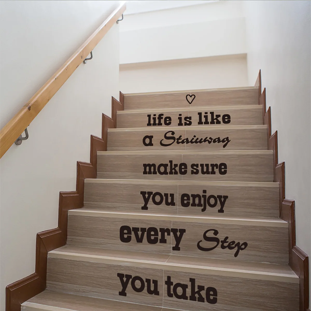 

Stairs Decors Wall Art Quote Removable Stickers Home Decor Wall Decals DIY Stickers Art Mural for Staircase Decoration