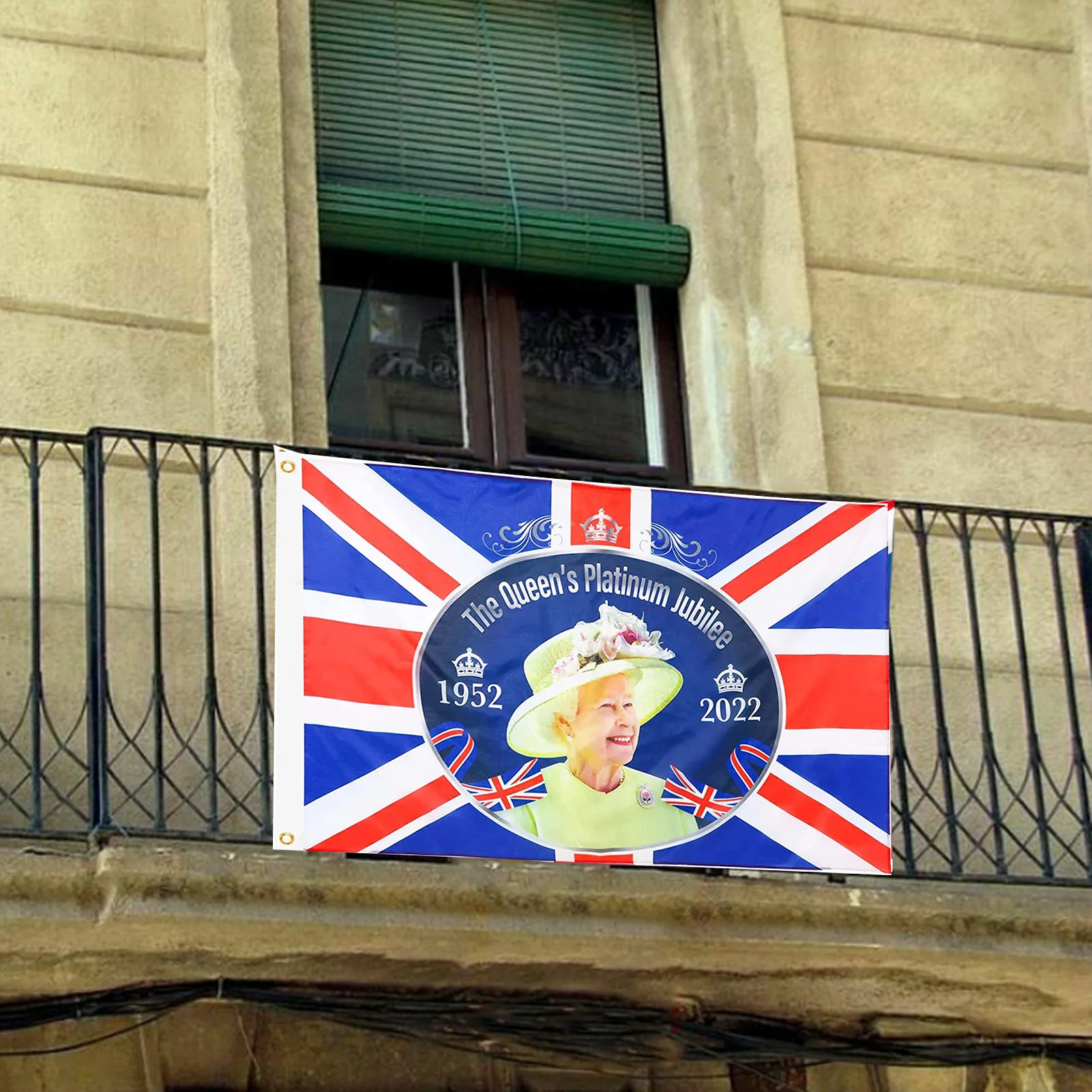 

Queen Elizabeth 2022 Platinums Jubilee Flag 70th Anniversary Street Party Giant Souvenir Banner Queen Elizabeth Party Flag For