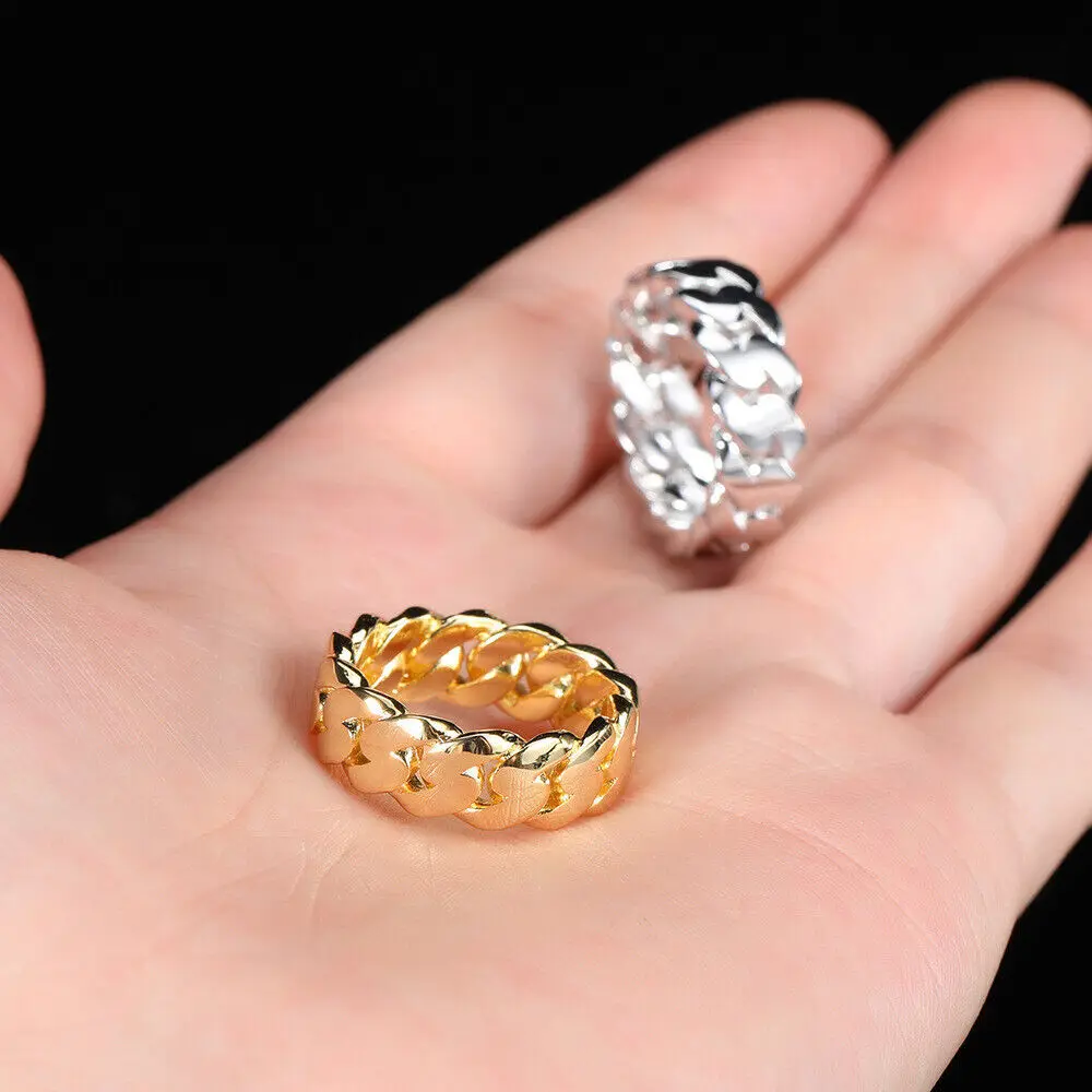 Полированное мужское и женское кольцо 8 мм из 18-каратного золота с медными