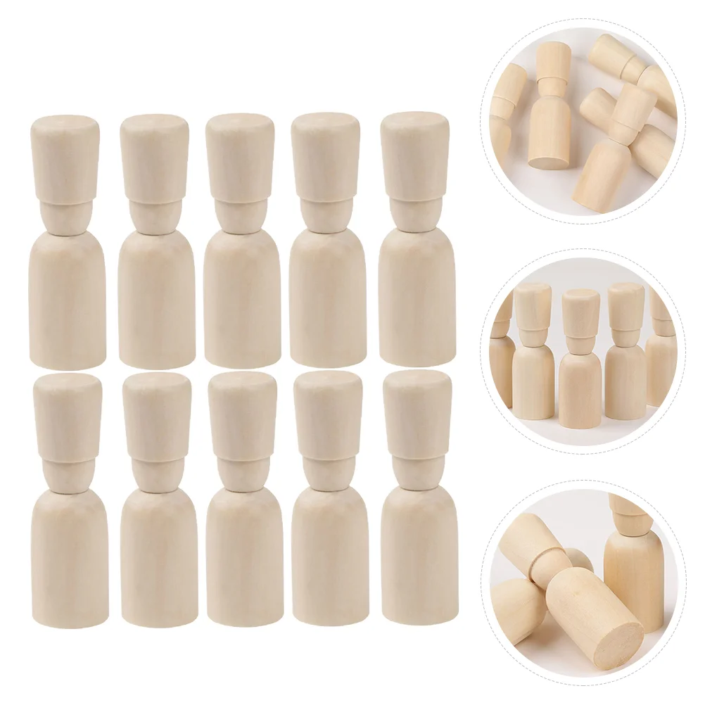 Ручной декор деревянные человеческие куклы игрушки сделай сам граффити