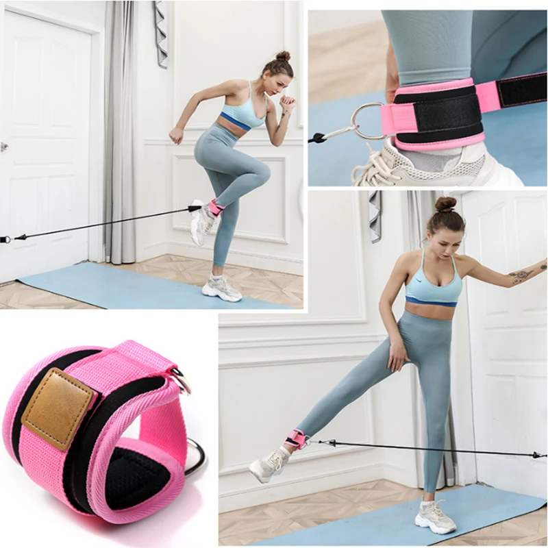 

Fitness Cable Ankle Straps for Cable Machines Ankle Support Padded D-Ring Resistance Training Ankle Cuffs For Leg Glute Exercise