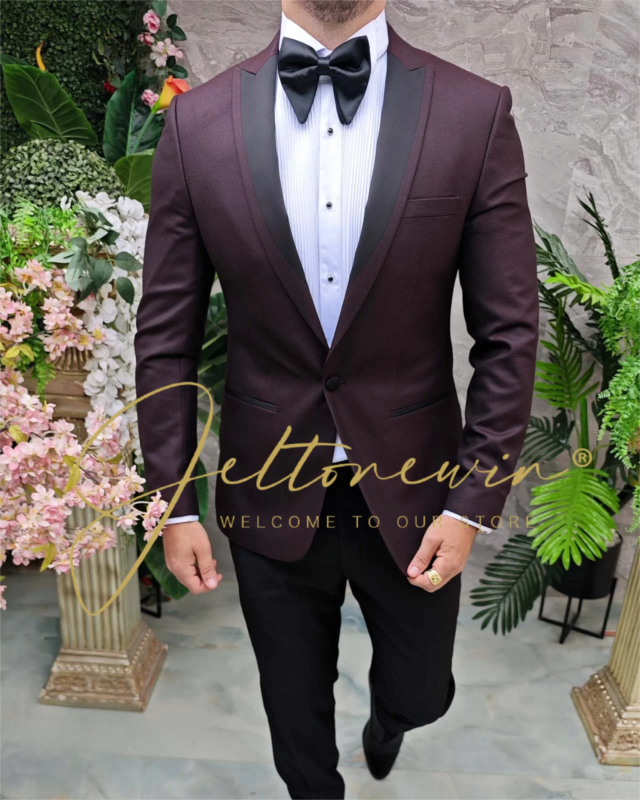 Мужской костюм из двух предметов (куртка + брюки) легкий блейзер обычный смокинг