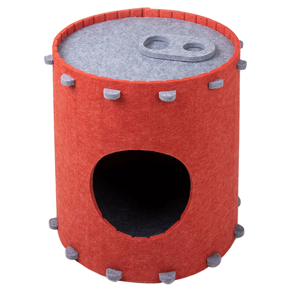 

Pet Bed Cat Sleeping House Indoor Felt Nest Small Pets Comfortable Anti-scratch Houses Wear-resistant Hut