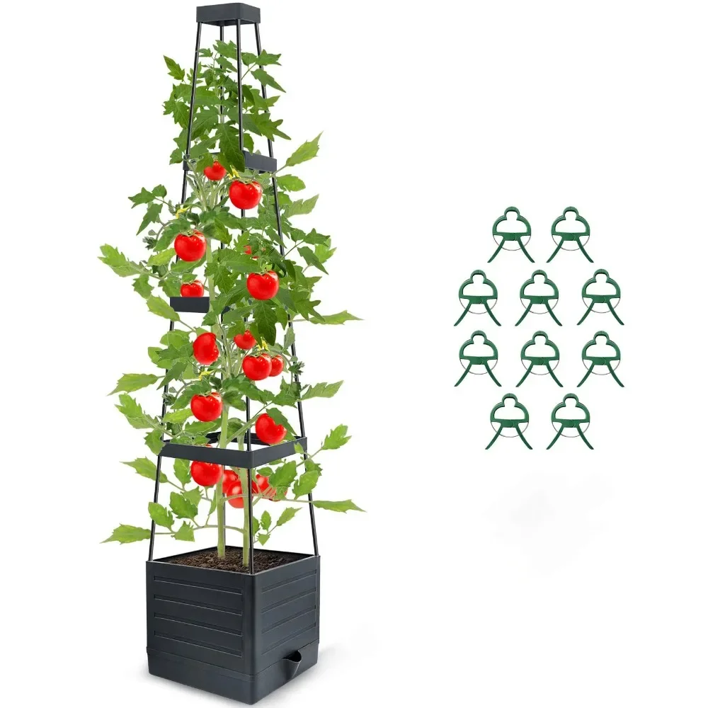 1 упаковка кашпо для помидоров с решеткой самополивающиеся клетки садовых