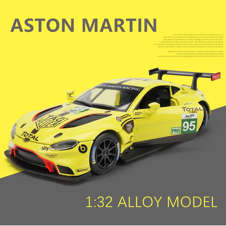 1:32 AstonMartin GTE Track Racing Car Alloy Car Model Diecast & Toy Vehicles Metal Car Model Simulation Collection Kids Toy Gift hot wheels track toy diecast car super stunt maneuvering track spin racing play set kids toy birthday christmas gift ggf92