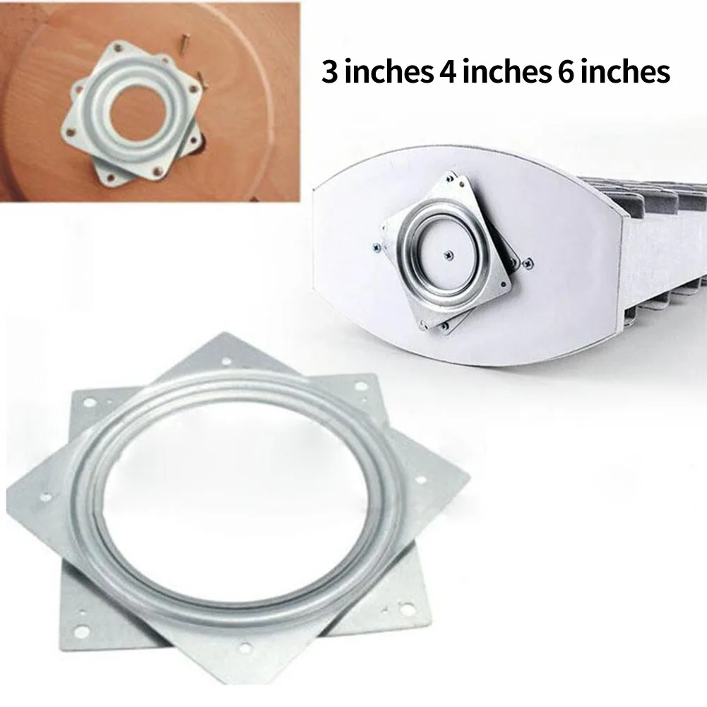 

3-5Inches Dining Table Turntable Bearing Metal Swivel Plate Rotation 360 Degrees Hollow Free Rotating Display Stand Turntable