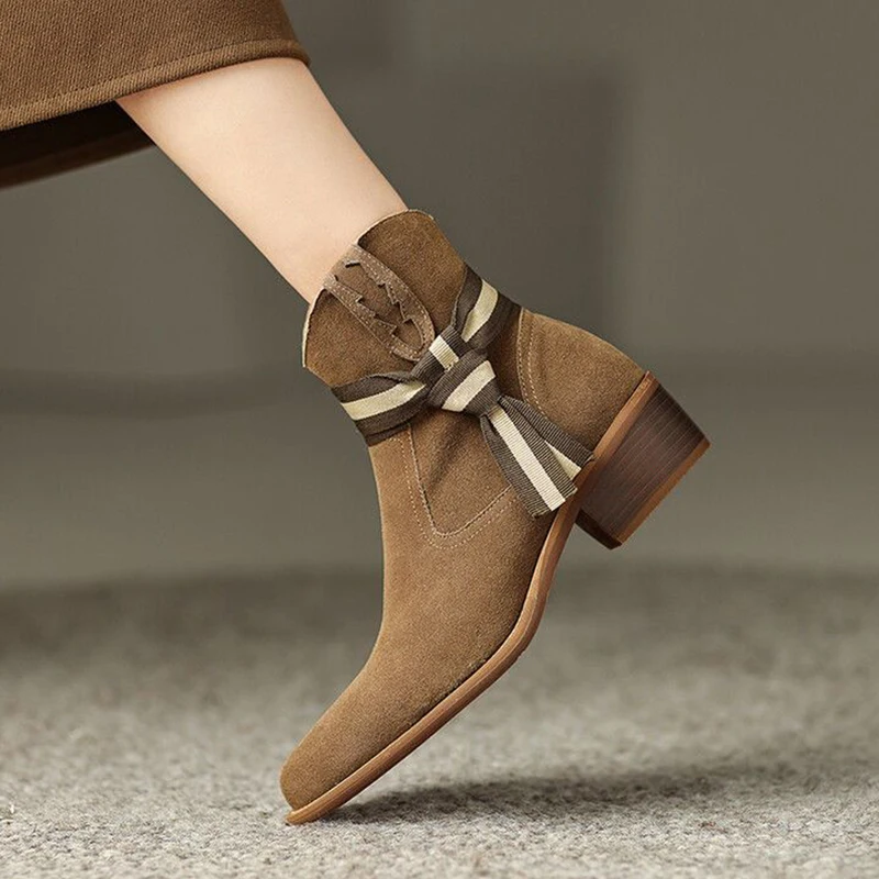 

Women Ankle Mid Heels Chelsea Boots Winter 2022 New Designer Chunky Sexy Party Pumps Femme Shoes Zipper Motorcycle Snow Bottines