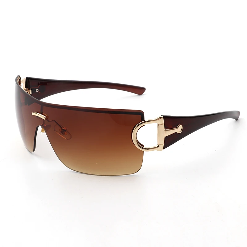 Oversize Sports Men's Cycling Sun Glasses Punk One Piece Goggle Women 2000'S Brand Designer Sun Glasses Y2k Sunglasses 4