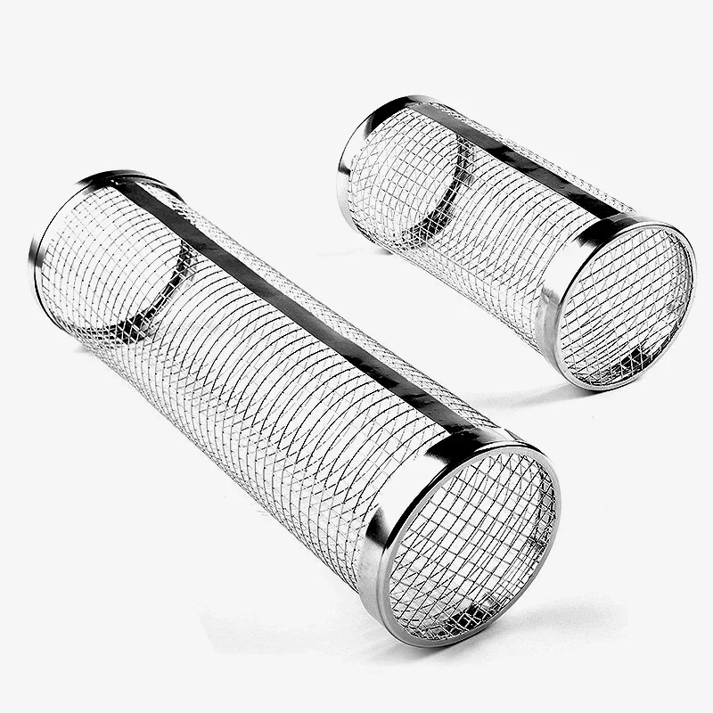 Цилиндрическая корзина из нержавеющей стали для барбекю вращающаяся решетка