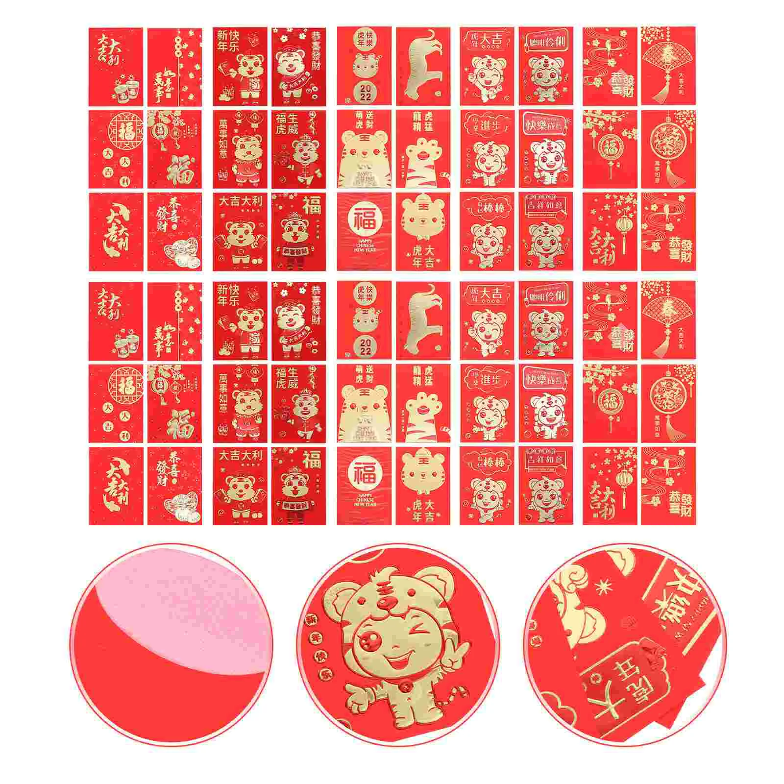 

Red Money Packet Envelopes Year Lucky New Envelope Pockets Storage Party Hongbao See Wedding Gift Laipaper Chinese