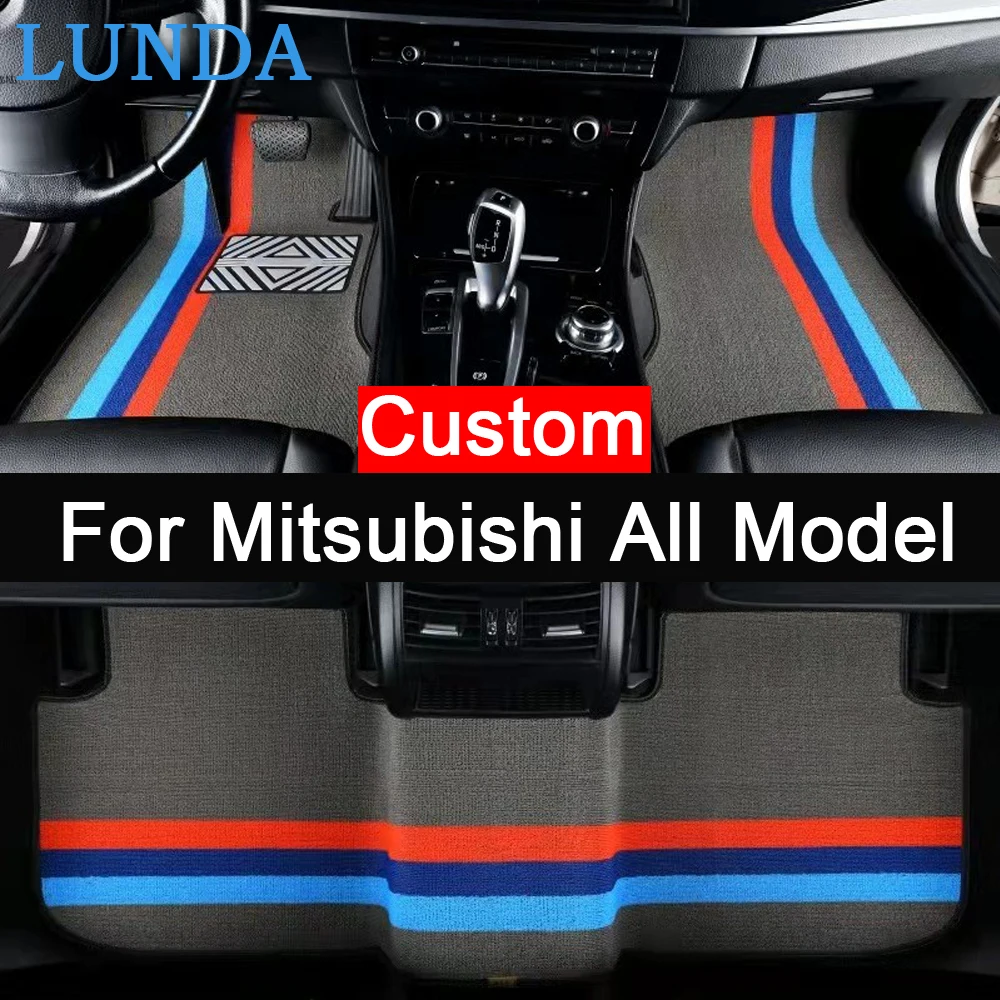 

New Custom Car Floor Mats For Mitsubishi ASX Pajero V93 V97 V73 V77 Outlander Lancer VII Anti-Friction Car Carpets