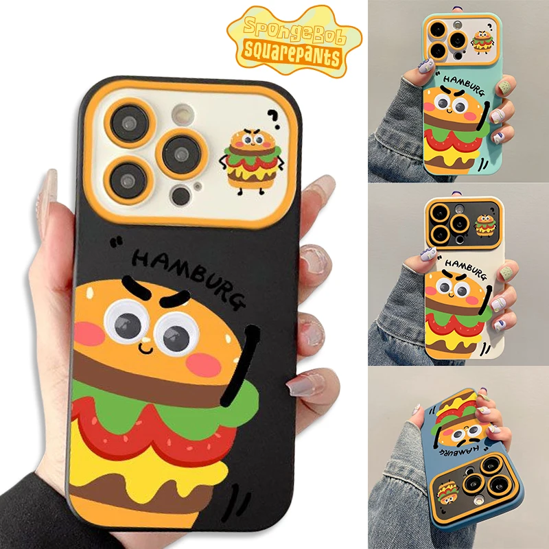 Милый чехол для телефона с губкой Бобом, потертым Пэтти для Iphone 14, 13 Pro, Max, 12, 11, Xs, X, Xr, 7, 8 Plus, Se, аниме, кавайный, креативный силиконовый чехол