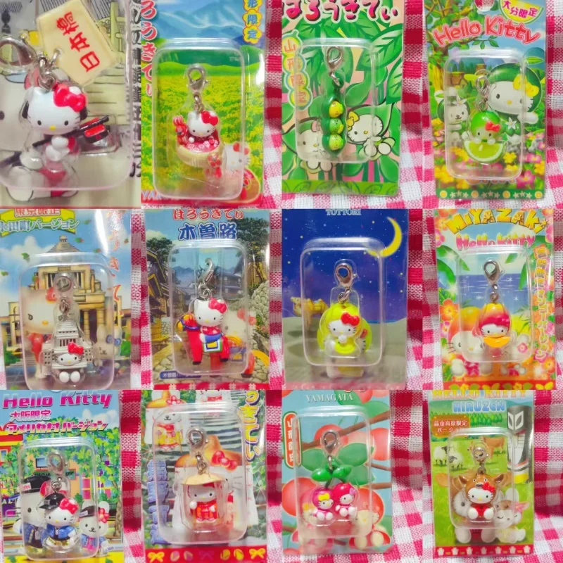 

Original Japan Hello Kitty Sanrio Kawaii Keychain Geographically Limited Anime Figure Cute Kuromi Kids Gift