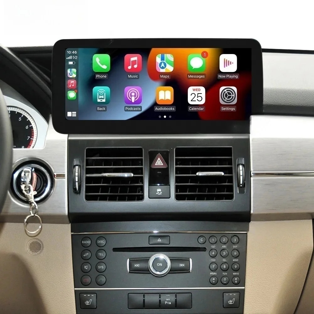 Для Mercedes-Benz GLK 2008-2012 10 25 дюймов Android 13 Carplay Автомобильный мультимедийный радиоплеер