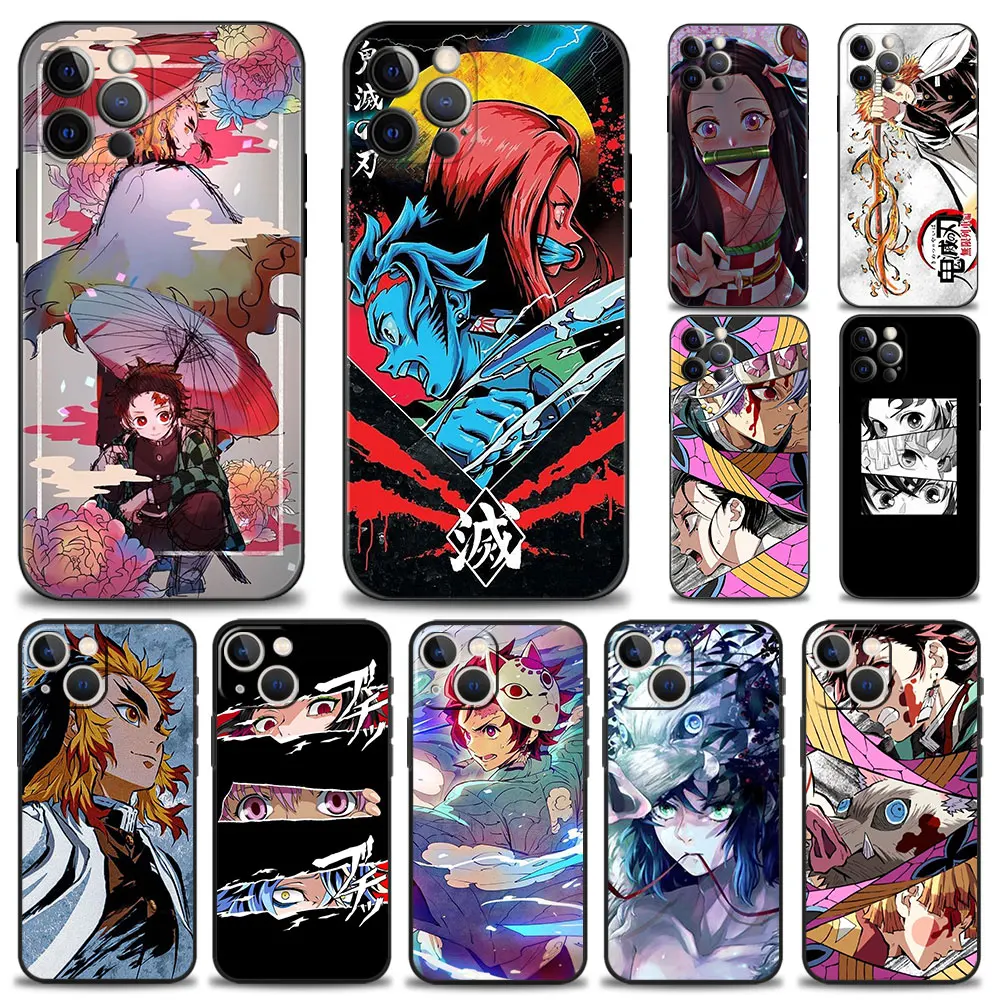 

Phone Case For iPhone 14 13 12 11 Pro Max XS Max XR X 8 7 6 6S Plus SE Silicon Bumper Back Cover Demon Slayer Rengoku Kyoujurou