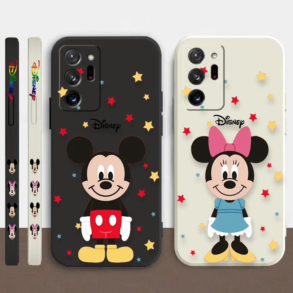 

Case For Samsung Galaxy A50 A30 A20S Note 20 10 9 M12 M40S Pro Plus Lite 4G 5G Liquid silicone Case Mickey Minnie Mouse Cartoon