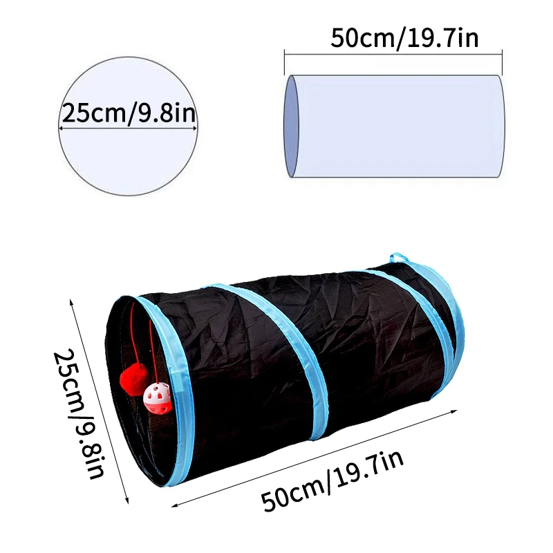 Туннель для кошек складной Интерактивная игрушка тренировки Всесезонная
