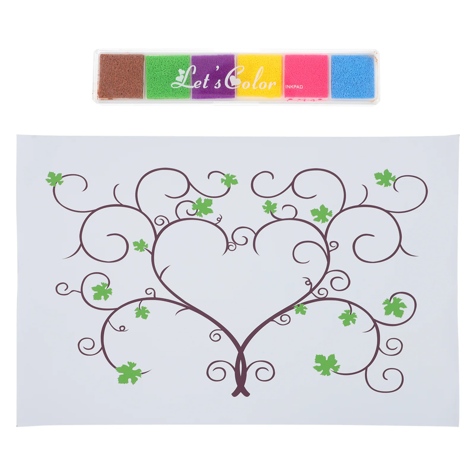 

Fingerprint Tree Guest Wedding Signature Baby Guestbook Book Mat Signcanvas Thumbprint Shower