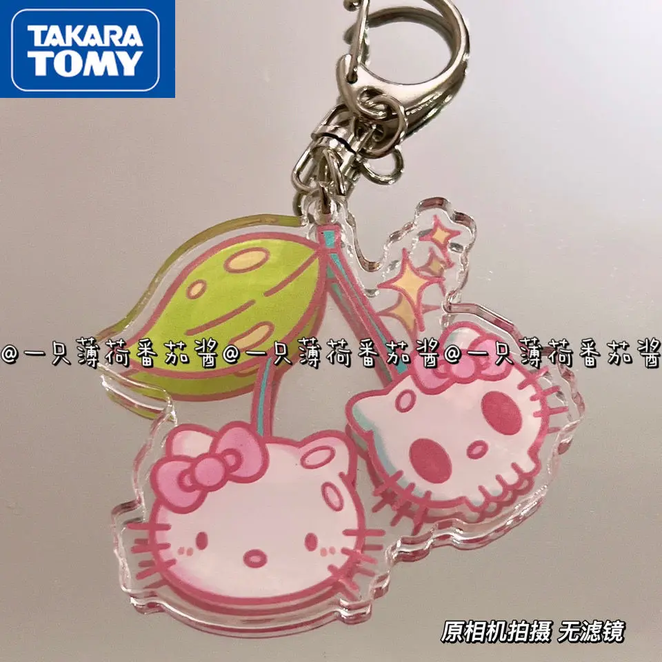 

TAKARA TOMY Cute Cartoon Hello Kitty Keychain Girl Birthday Gift Couple Bag Small Pendant