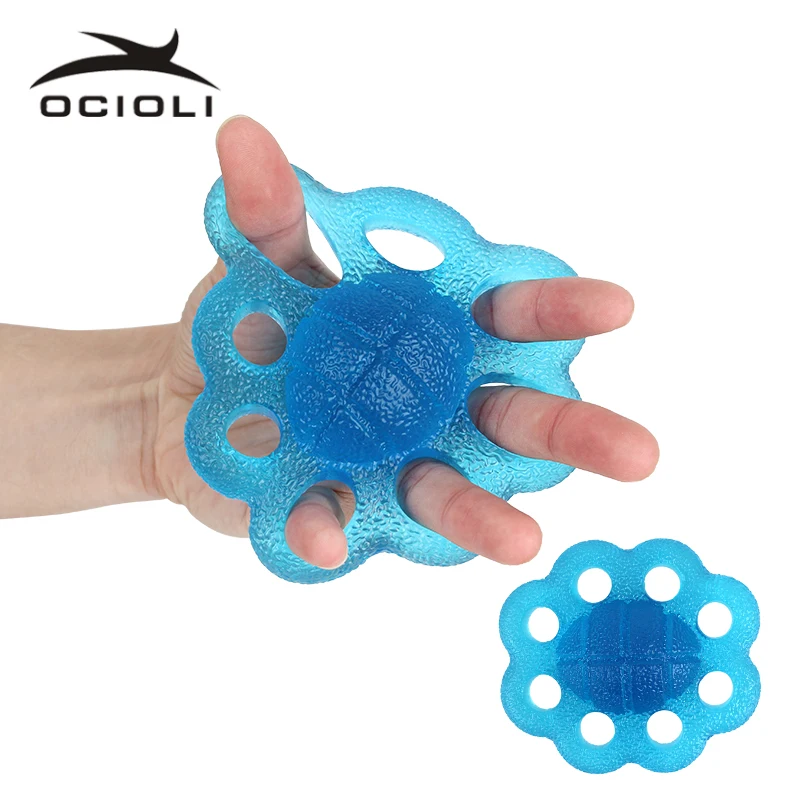 

Rehabilitation Finger Silicone Hand Grip Ball Training Arm Strengthener Resistense Carpal Expander Trainers Gripping Ring