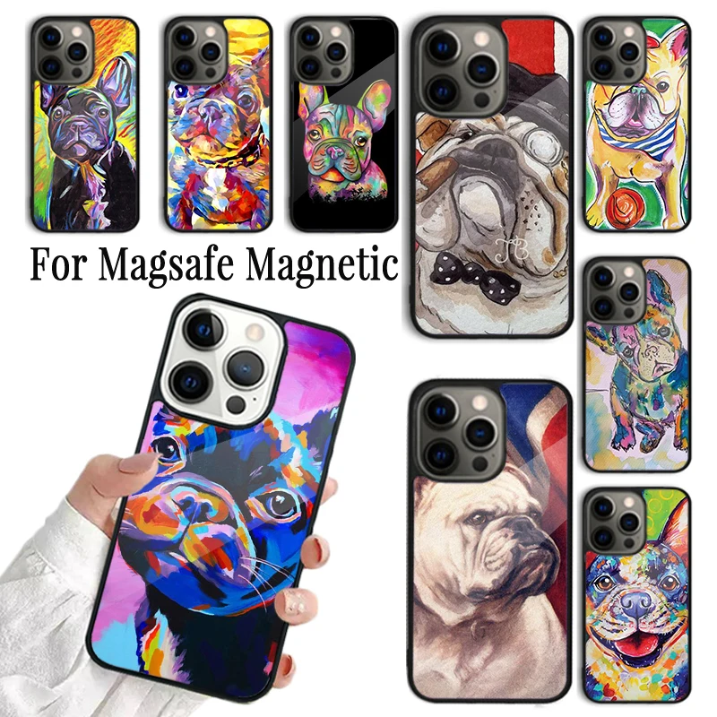 Чехол для iPhone 16 15 14 13 12 Mini 11 Pro Max Plus Magsafe Магнитный чехол беспроводной зарядки с