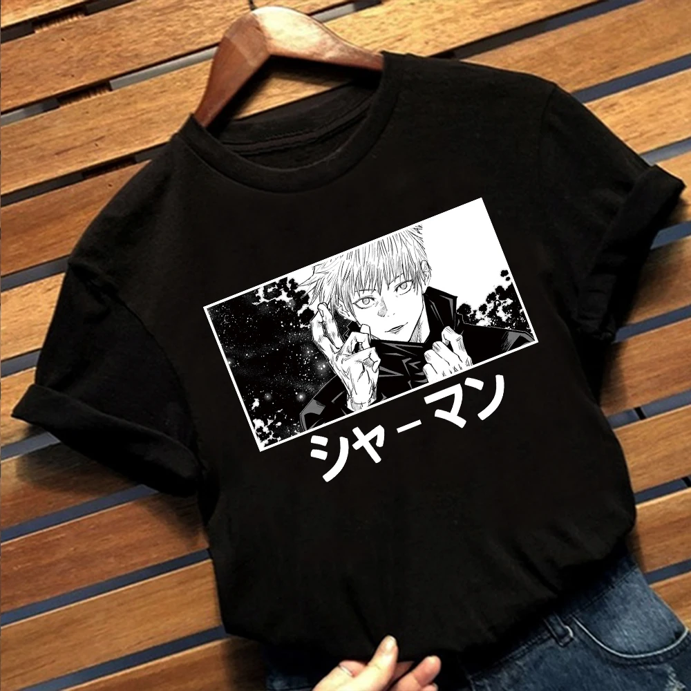 

Забавные мультяшные футболки juютсу Kaisen, Мужская модная футболка Satoru Gojo, футболка с графическим аниме, топ в стиле хип-хоп, женская одежда