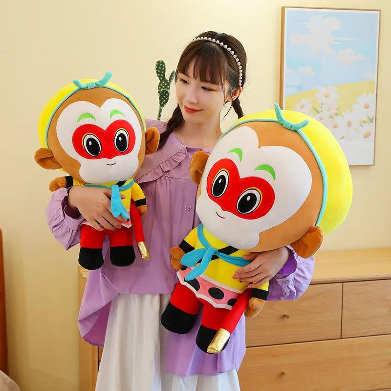 

Chinese Cartoons Legends Monkey King Sun Wukong Plush Toys Stuffed Anime Classic Character Doll High Quality Kids Birthday Gifts