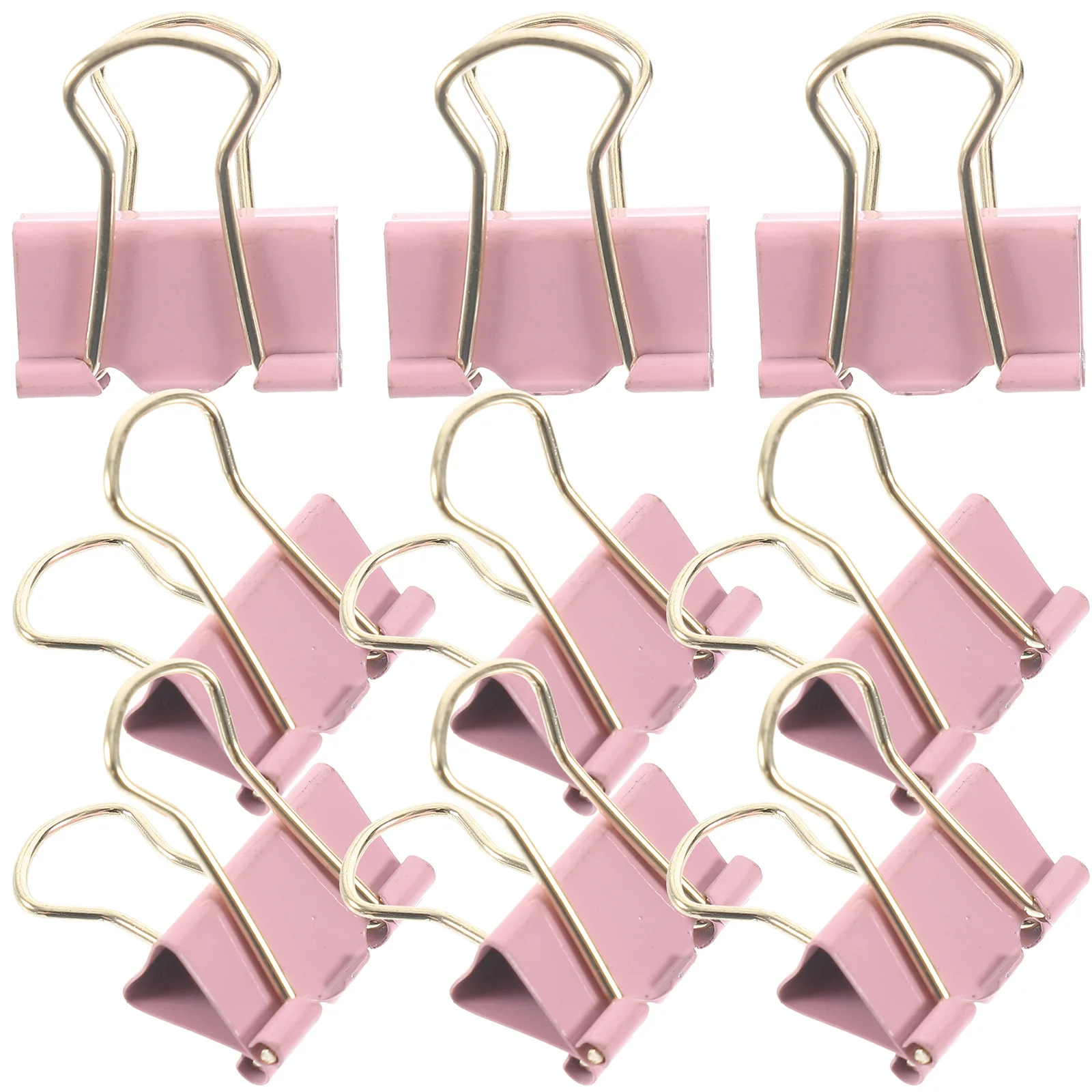 

9 Pcs Folder Paper Clip Holder Binder Clips Assorted Delicate Document Fixing Assortment Metal Small File Office