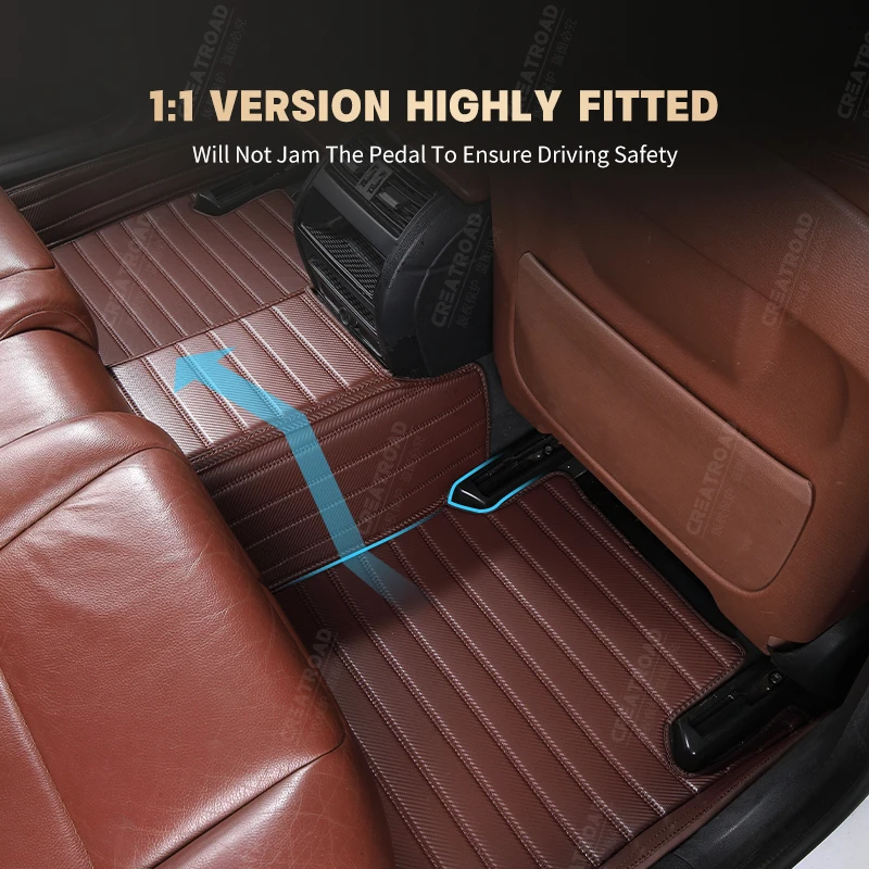 Коврики из углеродного волокна на заказ для Toyota Prado 5-местный 2014 2015 2016 ковер ног