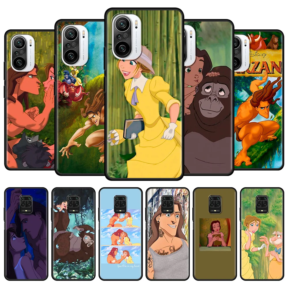 

Silicone Case For Xiaomi Redmi Note 10 8 Pro Max 9S 9T 8 7 Black Coque 8 2021 Shockproof Fitted Fundas Disney Kerchak And Jane