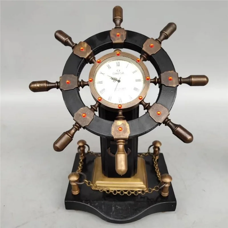 

Antique Crafts Factory Wholesale Collection Vintage Distressed Copper Copper（Brass Large Rudder Mechanical Watch）