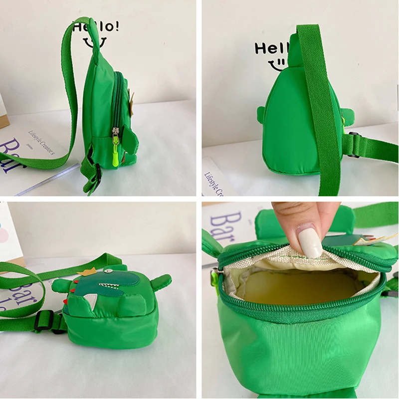 Cute Cartoon Dinosaur Baby Backpacks Children Boy Girl Chest Crossbody Bags Travel Harness Bag Adjustable Animals Kids Backpack