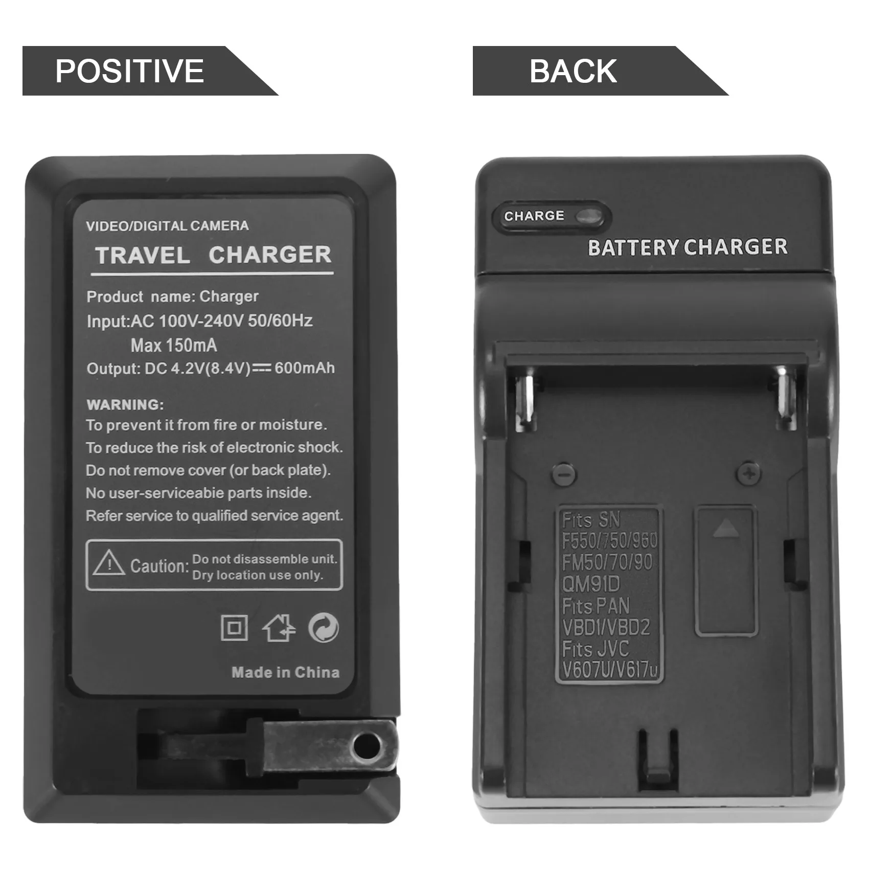 Зарядное устройство NP-F550 для Sony NP-FM50 FM70 FM90 FM30 FM500H FM51(USplug)