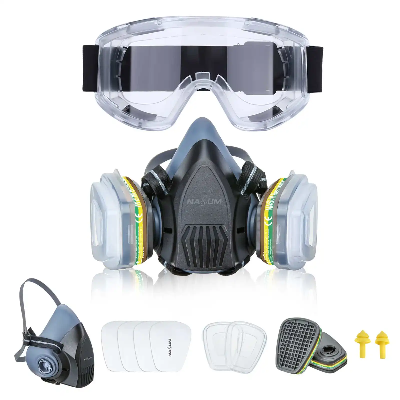 

11 In 1 7100 Industry Half Face Paint Spray Gas Mask Respirator Protective Safety Work Dust Proof Respirator Mask With Filter
