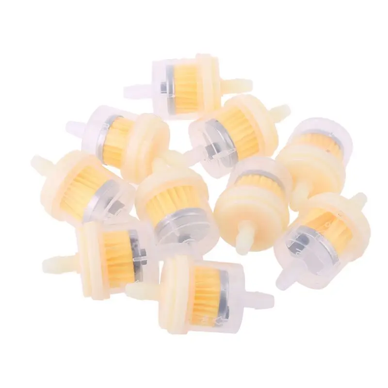 

10x 4/25'' 4mm Hose Motorcycle Scooter Filter Clear Inline Gas Fuel New
