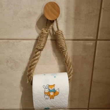

woven paper roll holder Toilet Bathroom Accessories Paper Towel Holders Wall Mounted Stand Rangement Tissue Holder Paper Towel