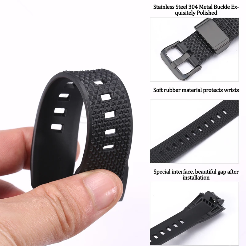Resin Watchband For Casio G-SHOCK Steel Heart GST-B400 Men's Sports Waterproof Quick Release Rubber Strap Bracelet Accessories