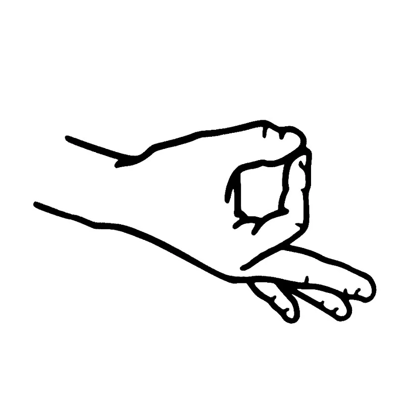 

15cm*9cm Creative Car Sticker Pack Circle Game Hand Finger Decoration Waterproof PVC Decal for Lada Kia Mazda Motorcycle