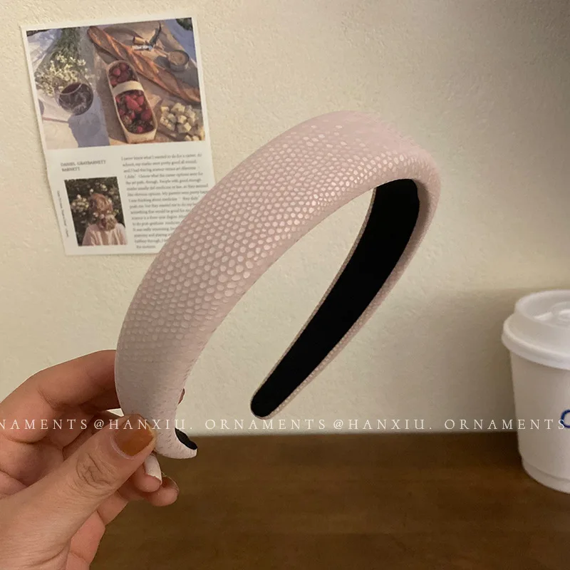 Повязка на голову в клетку японском и корейском стиле