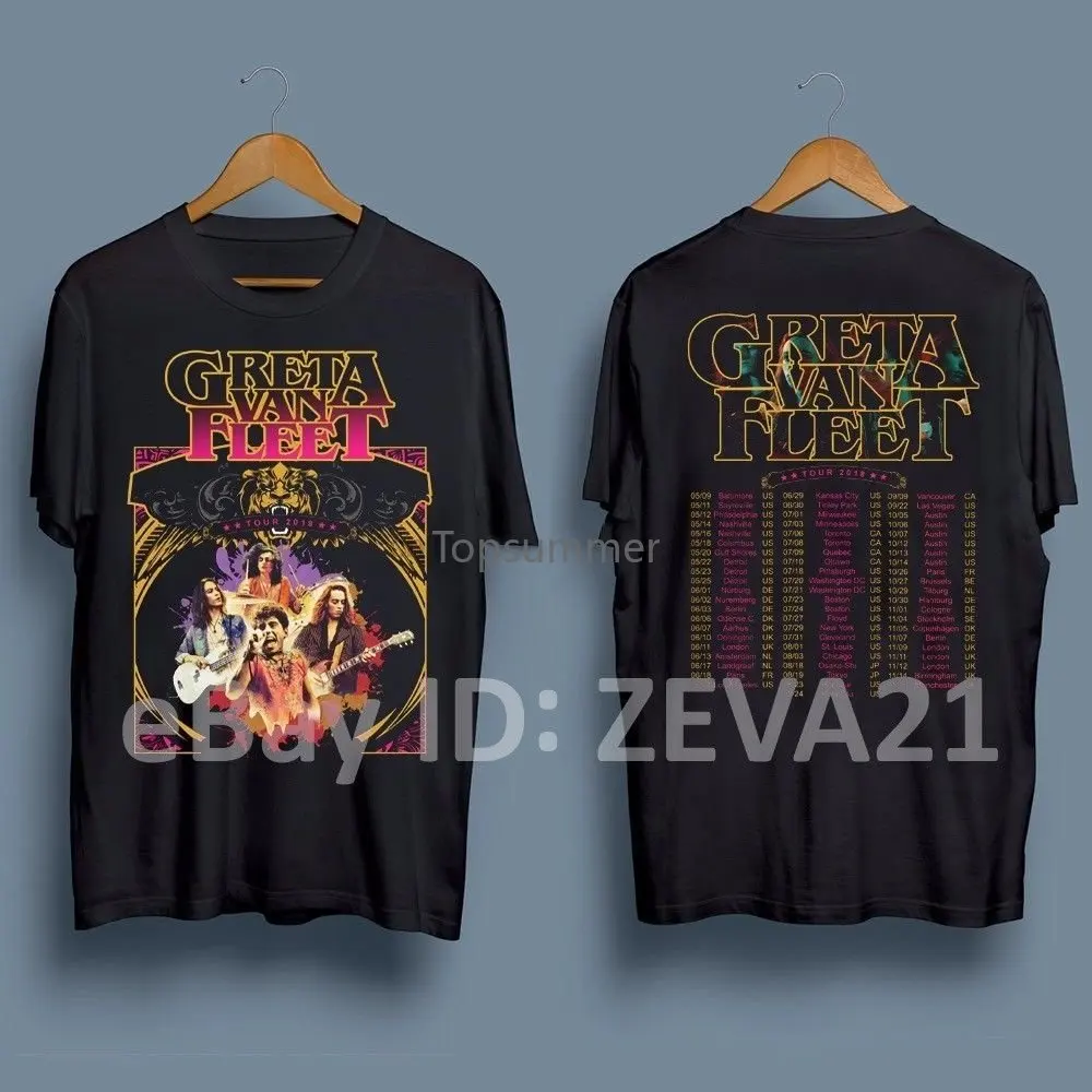 

New Greta Van Fleet T-Shirt Tour Dates 2018 Tee S 3Xl