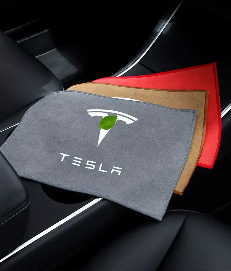 

Полотенце для мытья автомобиля из микрофибры для Tesla Model 3 S X Y, автомобильная очистка дверей, окон, уход за сильной водой, искусственная замша