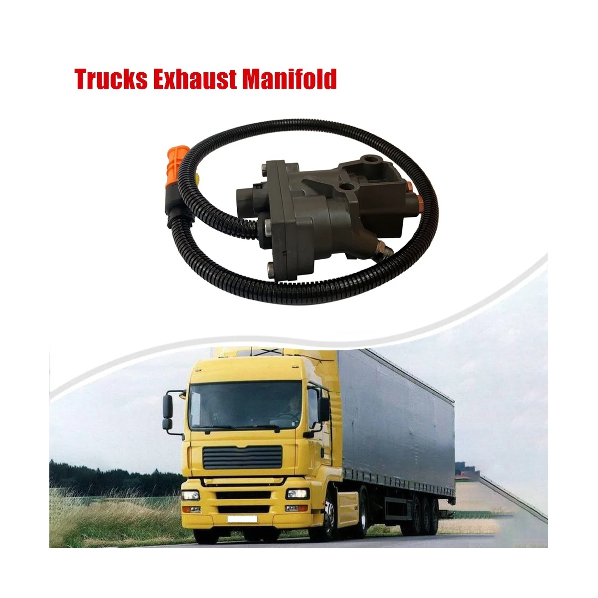 

Trucks Exhaust Manifold Brake Valve with Adapter for MAN Trucks Air Connection 51521600002 51259020125 2V5131363