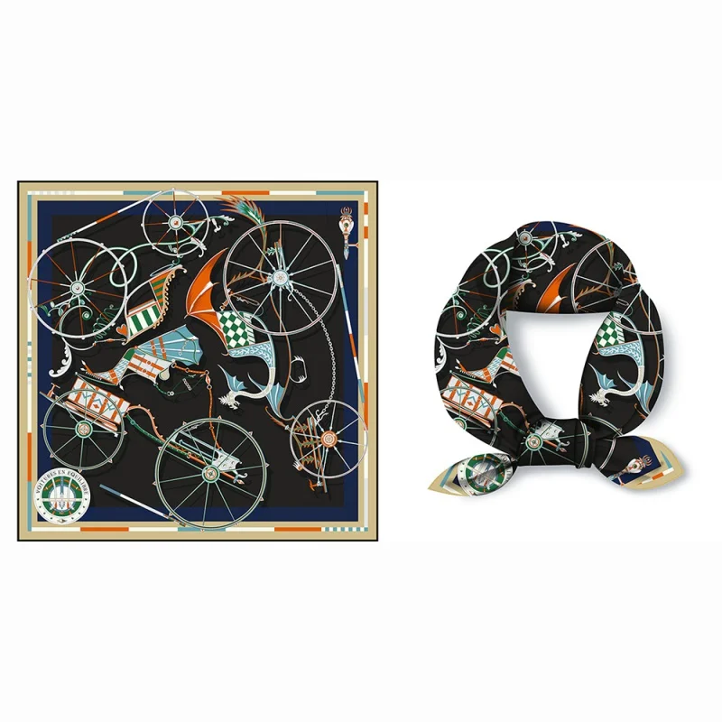 Летний женский саржевый Шелковый декоративный квадратный шарф-полотенце 53 см в