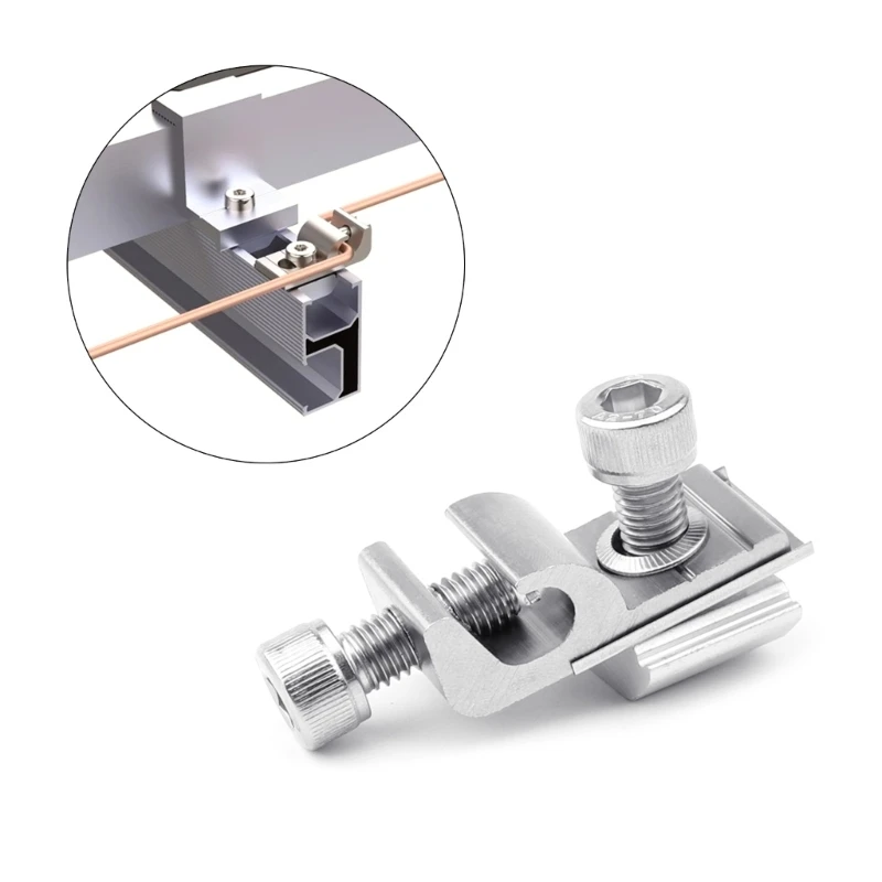 Solar Panel Ground Grounding Lugs Photovoltaic Mounting Bracket Clamps Drop Shipping