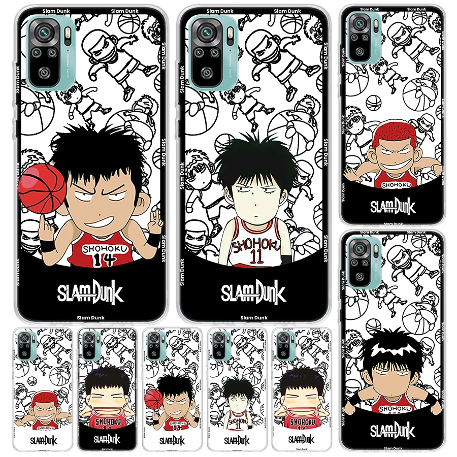 Чехол с аниме Slamdunk Slam Dunk для Xiaomi Redmi Note 12 10 10S 11 11S 9 Pro 9S, чехол для телефона 11E 11T 9T 8T 8 7 6 5 Max + чехол с принтом
