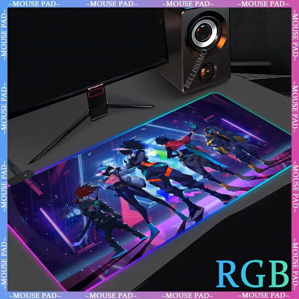 Игровая мышь аниме V-valorants Alas компьютер RGB клавиатура с Lampu игровая