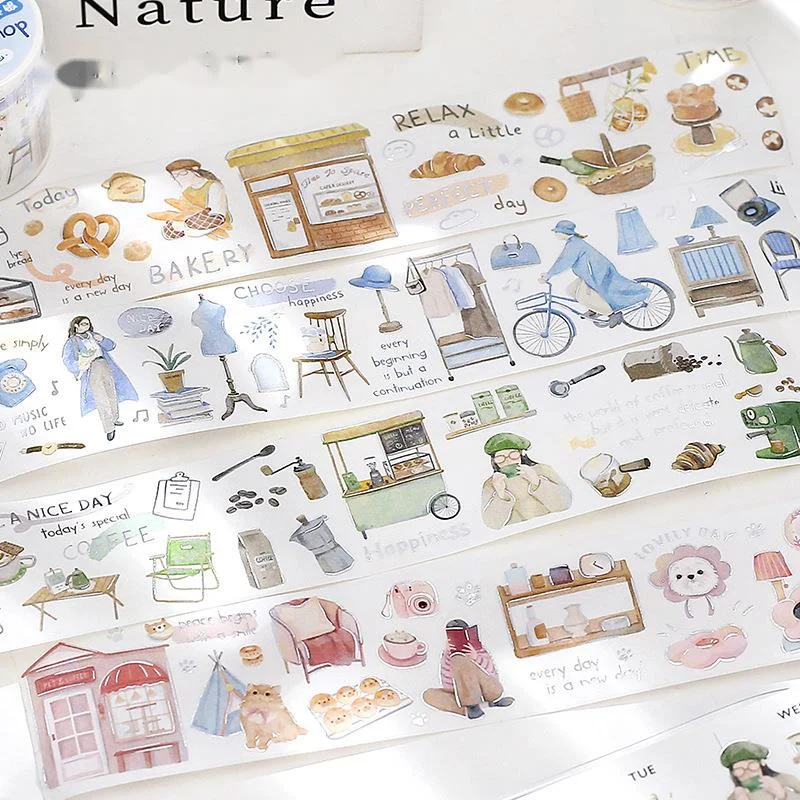 

40mm*3m Retro Vintage character daily Hand account Washi Tape Decor Journal Scrapbooking Retro Craft Masking Tape new